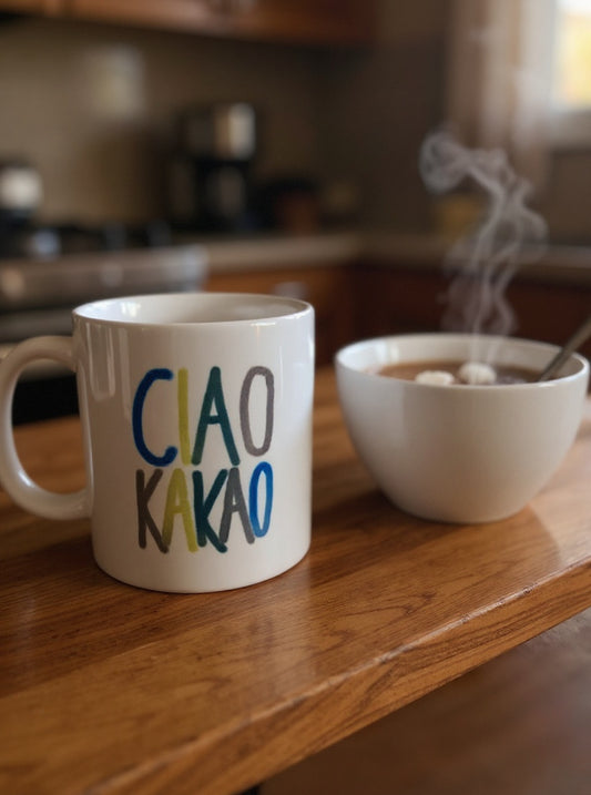 Ciao Kakao Tasse - Bunte Kakao-Tasse für Kinder & Erwachsene