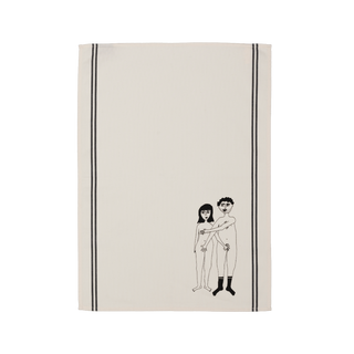 Küchentuch mit Illustration eines nackten Paares von helen b