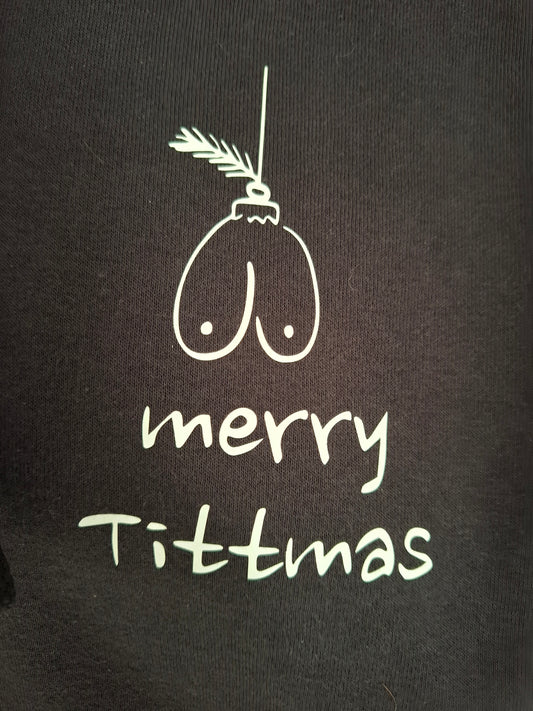 Merry Tittmas Hoodie - Lustiger Weihnachtspullover für Männer | Gezis