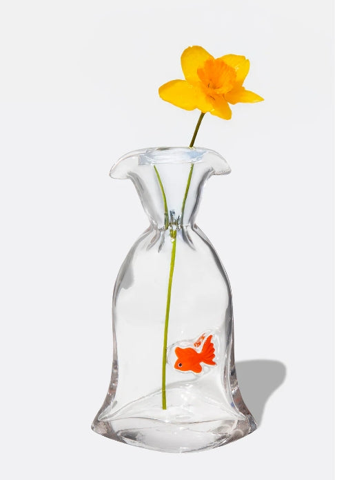 Goldfischvase aus Glas