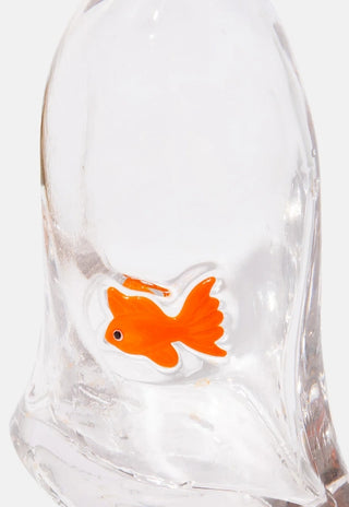 Goldfischvase aus Glas
