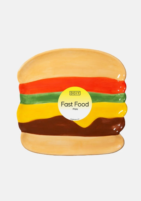 Keramikteller im Cheeseburger-Design
