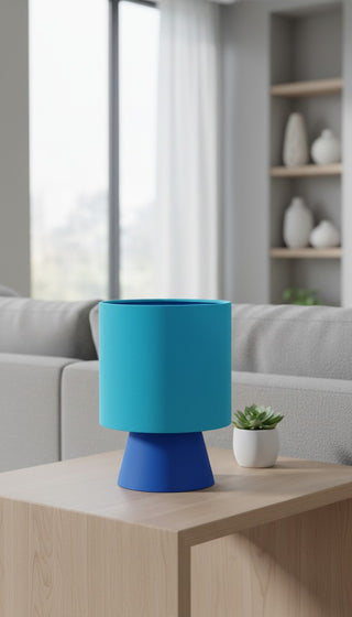 handgefertigte Tischleuchte "Blue"