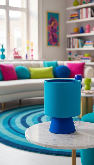 handgefertigte Tischleuchte "Blue"