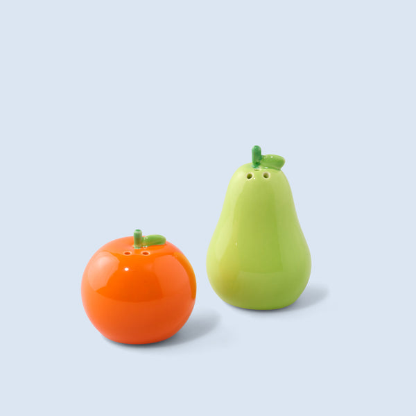 Salz- und Pfefferstreuer Orange und Birne von Fluid Market
