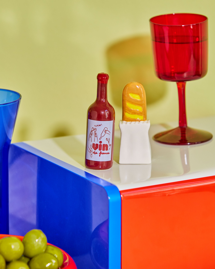 Salz- & Pfefferstreuer Fluid Market “Baguette & Wein”