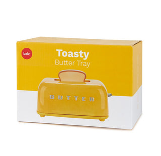 Butterdose  im gelben Retro-Toaster-Design