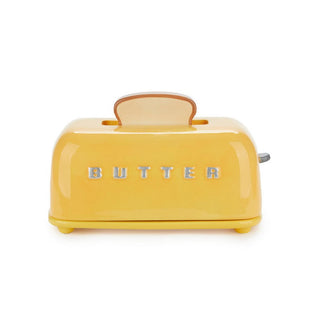Butterdose  im gelben Retro-Toaster-Design