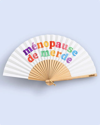 Fächer „Scheiß-Menopause“