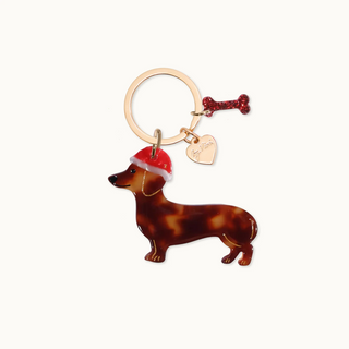 Schlüsselanhänger „Weihnachts-Dackel“