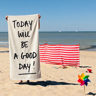 Strandtuch „Today Will Be a Good Day“ ☀️