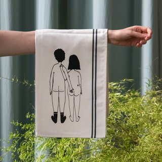 Küchenhandtuch „Naked Couple Back“