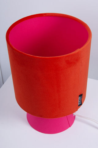Handgefertigte Tischleuchte "Orange/Pink"