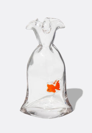 Goldfischvase aus Glas