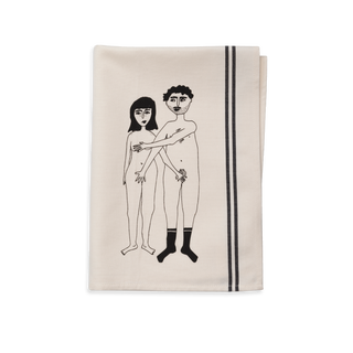 Küchentuch mit Illustration eines nackten Paares von helen b