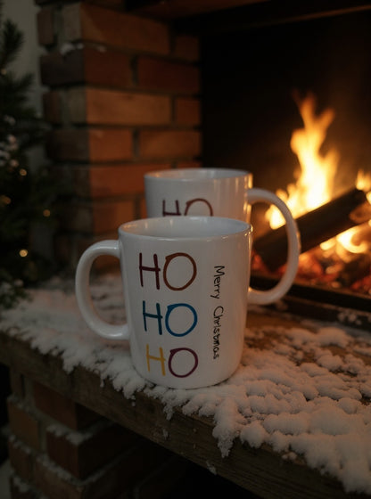 Ho Ho Ho Tasse - Lustige Weihnachtstasse für Glühwein & Kakao | Gezis