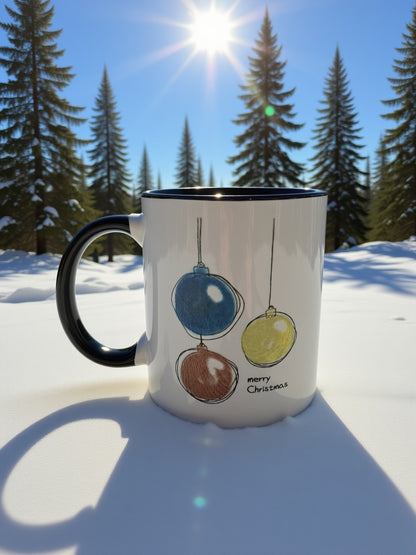 Weihnachtstasse Kugeln - Festliche Christbaumkugel Tasse