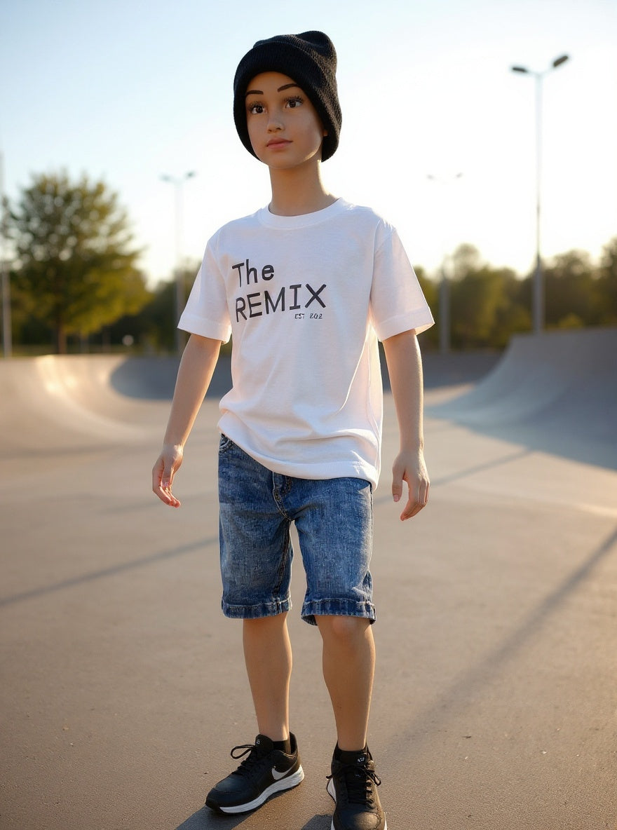 Vater-Sohn T-Shirt "The Original & Remix" mit Geburtsjahr