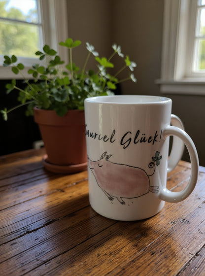 Glücksschwein Tasse Silvester - Sauviel Glück Keramiktasse