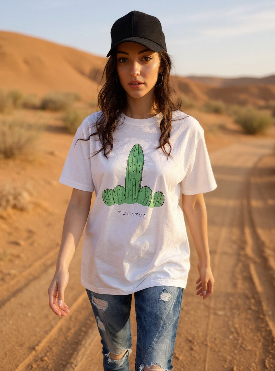 Fucktus T-Shirt Damen - Freches Kaktus Shirt mit Statement