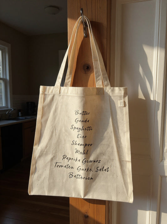 Jutetasche Einkaufszettel - Lustige Einkaufstasche mit Spruch | Gezis