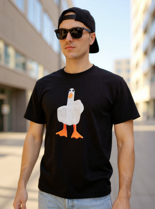 Ente mit Mittelfinger T-Shirt - Lustiges Statement Shirt