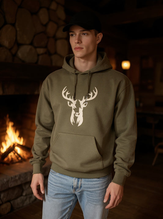 Hirsch Hoodie Damen & Herren - Stylischer Natur-Pullover