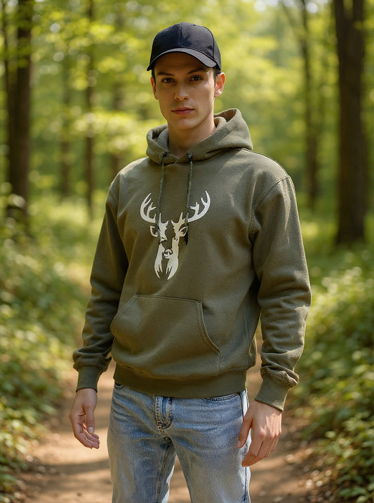 Hirsch Hoodie Damen & Herren - Stylischer Natur-Pullover