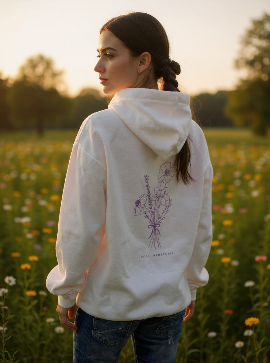 🌸 Hoodie „Flowers“ – warm, elegant und einfach zum Wohlfühlen