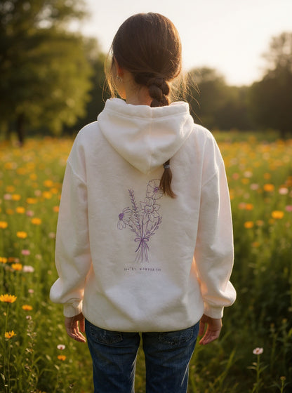 🌸 Hoodie „Flowers“ – warm, elegant und einfach zum Wohlfühlen
