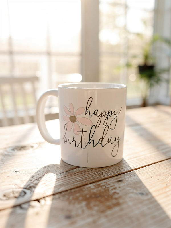 Keramiktasse Happy Birthday