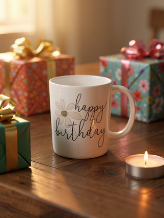 Keramiktasse „Happy Birthday“