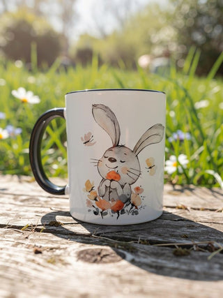 Hoppel dich in den Tag Tasse | Osterhase Kaffeetasse