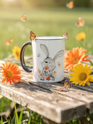 Hoppel dich in den Tag Tasse | Osterhase Kaffeetasse