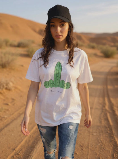 Fucktus T-Shirt Damen - Freches Kaktus Shirt mit Statement