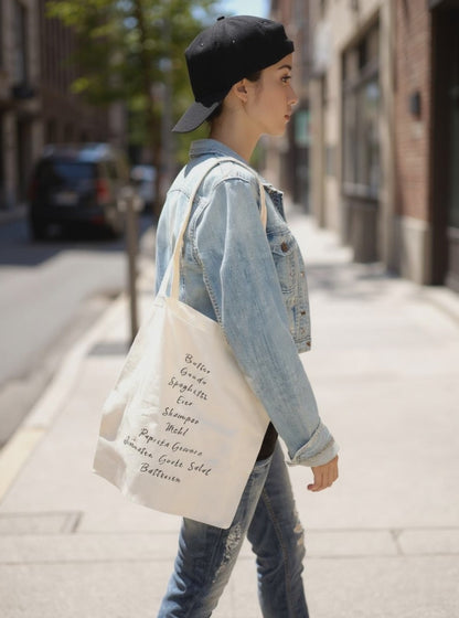 Jutetasche Einkaufszettel - Lustige Einkaufstasche mit Spruch | Gezis