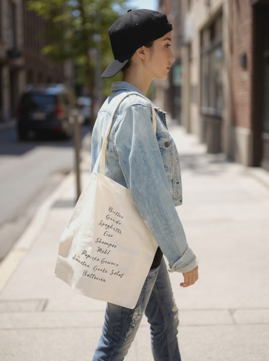Jutetasche Einkaufszettel - Lustige Einkaufstasche mit Spruch | Gezis