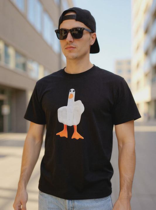 Ente mit Mittelfinger T-Shirt - Lustiges Statement Shirt